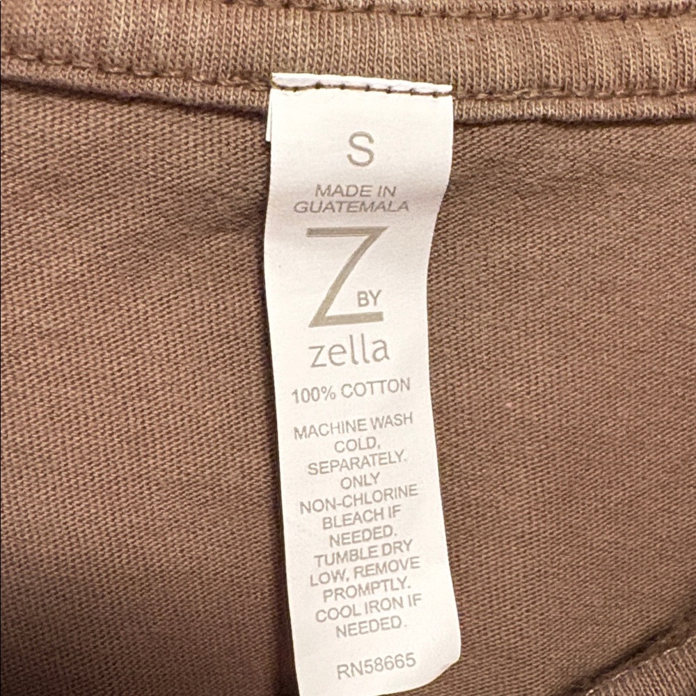 NEW [Zella] Relaxed Washed 2.0 Long Sleeve Athletic Slub Tee Olive Women’s Small - Picture 10 of 11